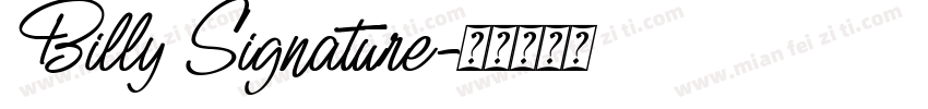 Billy Signature字体转换